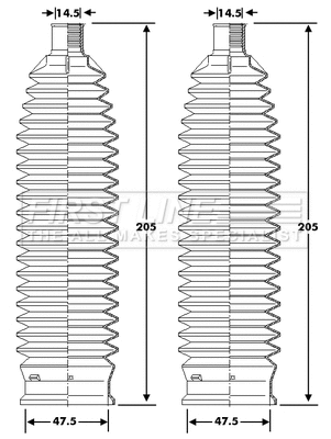 Bellow Kit, steering (FSG3428)