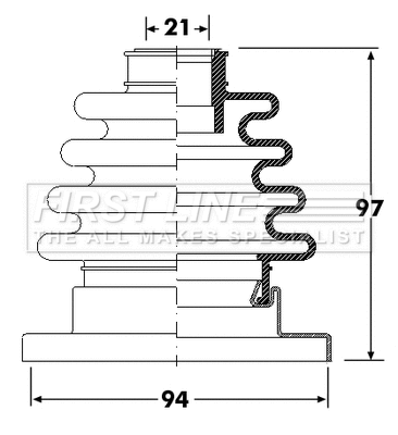 Bellow Kit, drive shaft (FCB6295)