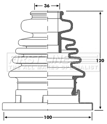 Bellow Kit, drive shaft (FCB6186)