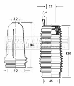 Bellow Kit, steering (FSG3226)