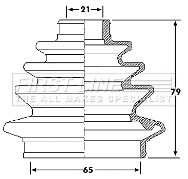 Bellow Kit, drive shaft (FCB6216)