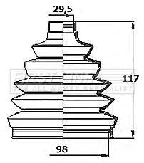 Bellow Kit, drive shaft (FCB6152)