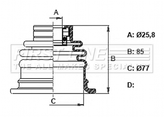 Bellow Kit, drive shaft (FCB6327)