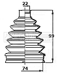 Bellow Kit, drive shaft (FCB6142)