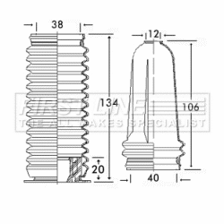 Bellow Kit, steering (FSG3198)
