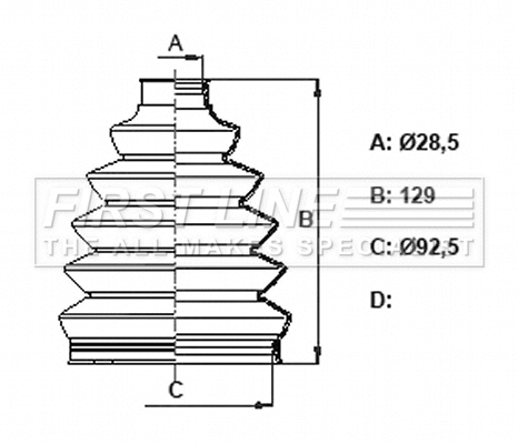 Bellow Kit, drive shaft (FCB6395)