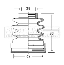 Bellow Kit, drive shaft (FCB2771)