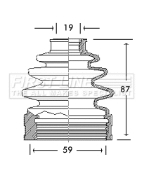 Bellow Kit, drive shaft (FCB2743)