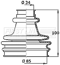 Bellow Kit, drive shaft (FCB2280R)