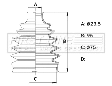 Bellow Kit, drive shaft (FCB6415)