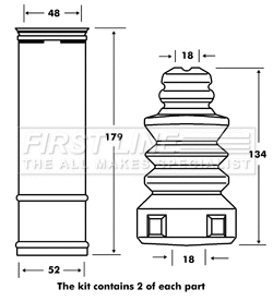 Dust Cover Kit, shock absorber (FPK7084)