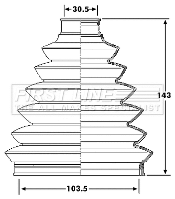 Bellow Kit, drive shaft (FCB6181)