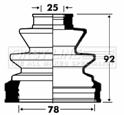 Bellow Kit, drive shaft (FCB2868)