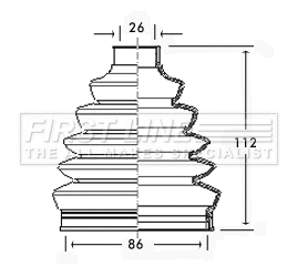 Bellow Kit, drive shaft (FCB2350)