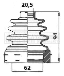 Bellow Kit, drive shaft (FCB6146)