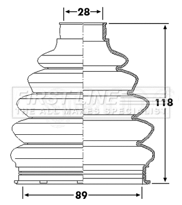 Bellow Kit, drive shaft (FCB6229)