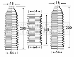 Bellow Kit, steering (FSG3221)