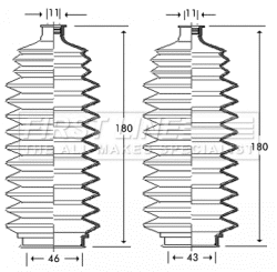 Bellow Kit, steering (FSG3246)