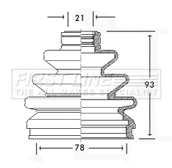 Bellow Kit, drive shaft (FCB2253)