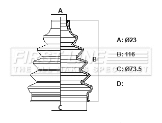 Bellow Kit, drive shaft (FCB6426)
