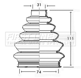 Bellow Kit, drive shaft (FCB2327)