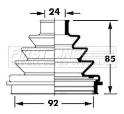 Bellow Kit, drive shaft (FCB2373)