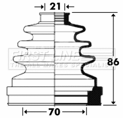 Bellow Kit, drive shaft (FCB2899)