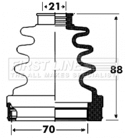 Bellow Kit, drive shaft (FCB2918)