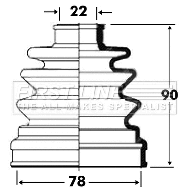 Bellow Kit, drive shaft (FCB2809)