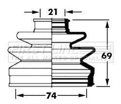 Bellow Kit, drive shaft (FCB6006)