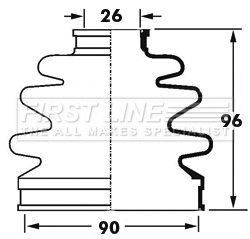 Bellow Kit, drive shaft (FCB2398)