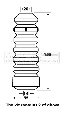 Dust Cover Kit, shock absorber (FPK7083)