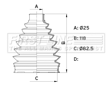 Bellow Kit, drive shaft (FCB6417)