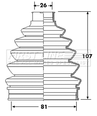 Bellow Kit, drive shaft (FCB6215)