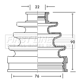 Bellow Kit, drive shaft (FCB2107)