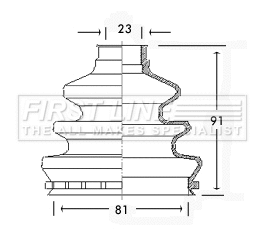 Bellow Kit, drive shaft (FCB2529)