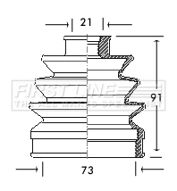 Bellow Kit, drive shaft (FCB2061)