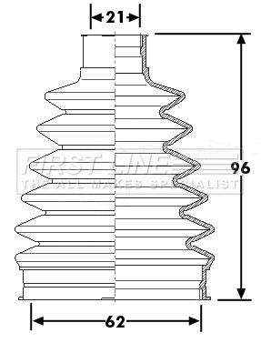 Bellow Kit, drive shaft (FCB6225)