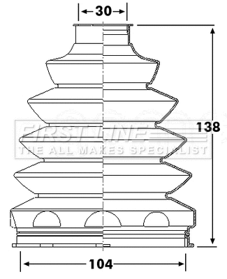Bellow Kit, drive shaft (FCB6228)