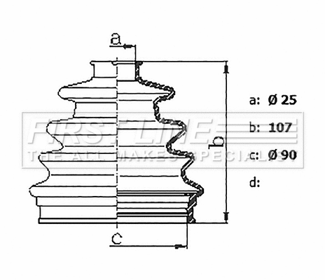 Bellow Kit, drive shaft (FCB6227R)
