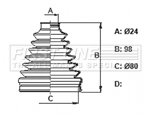 Bellow Kit, drive shaft (FCB6404)