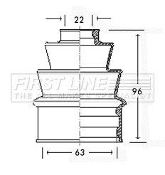 Bellow Kit, drive shaft (FCB2197)