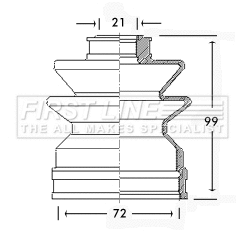 Bellow Kit, drive shaft (FCB2484)