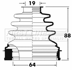 Bellow Kit, drive shaft (FCB2895)