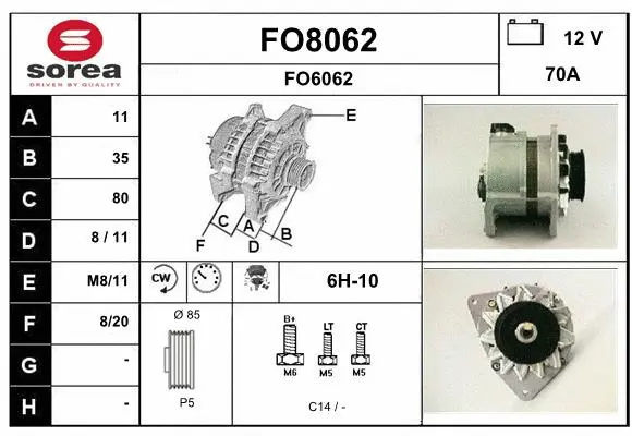 Alternator (FO8062)