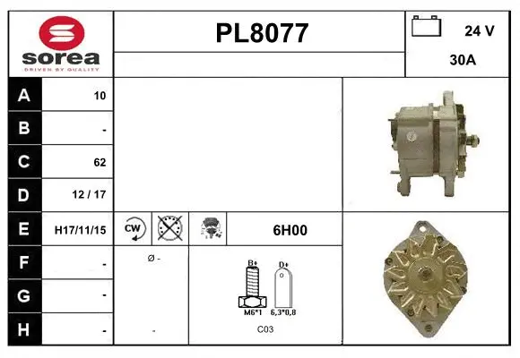 Alternator (PL8077)