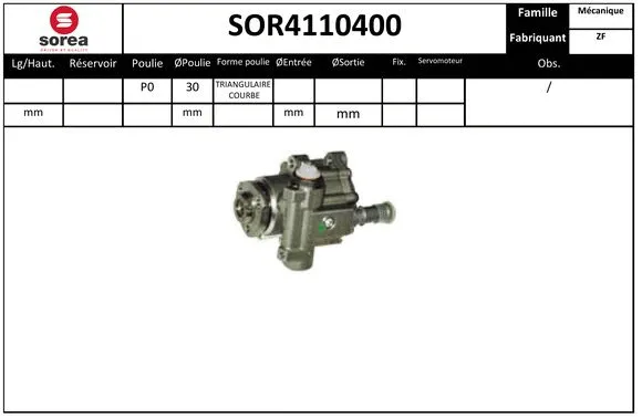 Hydraulic Pump, steering (SOR4110400)