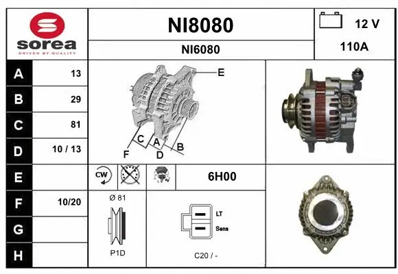 Alternator (NI8080)