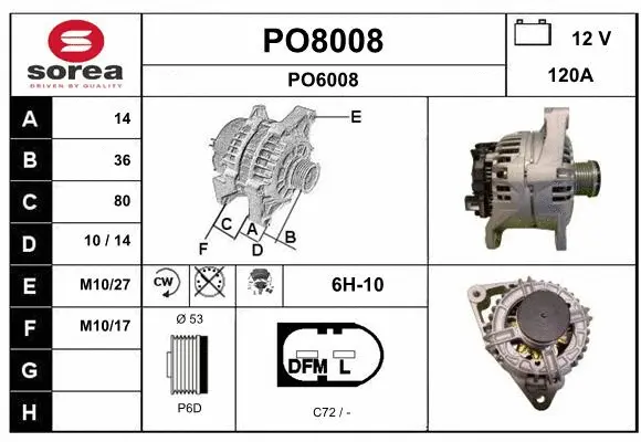 Alternator (PO8008)