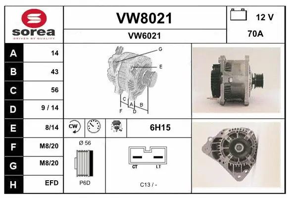 Alternator (VW8021)